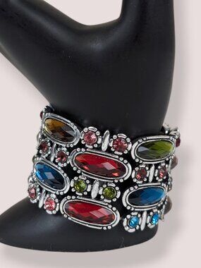 Multicolour Stone Costume Stretch Bracelet